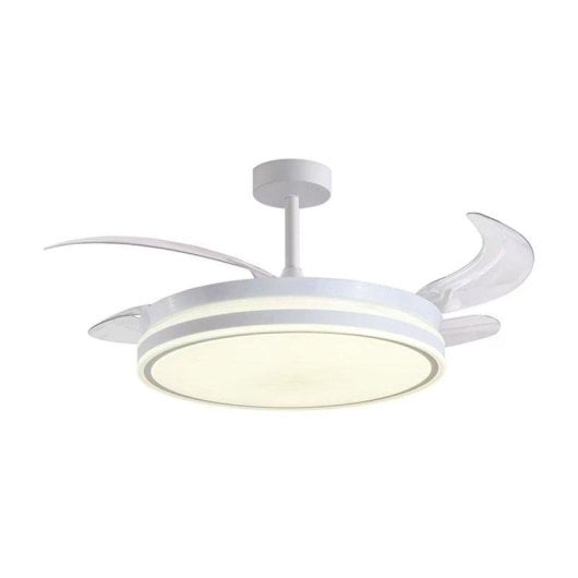 Ventilador de Techo Bel Air Home Rodas 72W 4 Aspas Retráctiles 108 cm LED Blanco