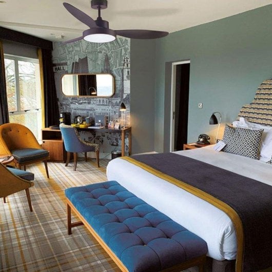 Ventilador de Techo Bel Air Home Tulum Shakespear 25W 120 cm Marrón con Luz LED y Mando a Distancia