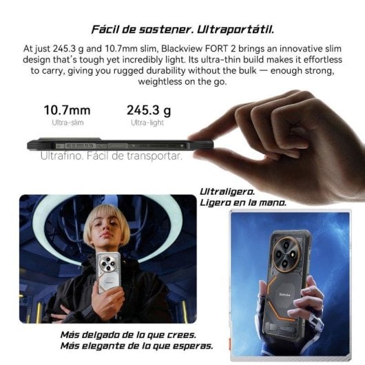 Blackview Fort 2 24GB 256GB 6.56" HD 4G Dual SIM NFC 5000mAh 18W Android 15 Weiß