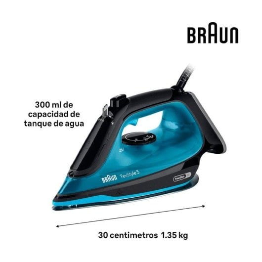 Braun SI5256BL Planche à vapeur 2600 W Bleu/Noir Semelle céramique
