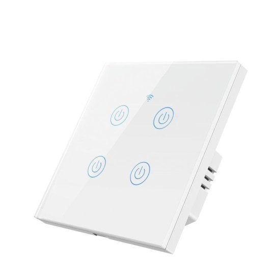 Dam Electronics WLAN Smart Home Schalter mit 4 Tasten, Alexa und Google Home kompatibel