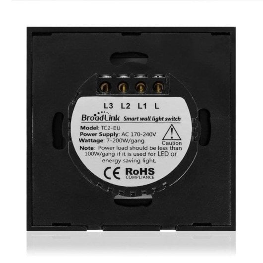 Interrupteur Intelligent Dam Electronics 3 Touches WiFi RF 433MHz Panneau Monocristallin