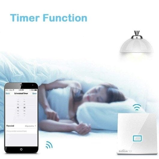 Interrupteur Intelligent Dam Electronics WiFi RF433MHz Compatible App e-Control