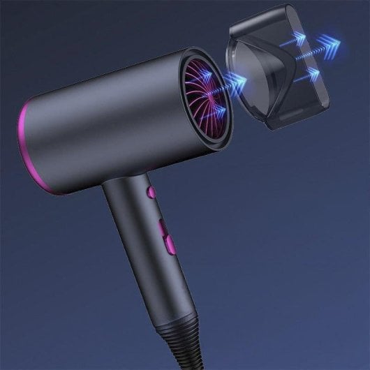 Dam Electronics Haartrockner mit Negativ-Ionen, 1000W, 3 Temperaturstufen, 2 Geschwindigkeiten