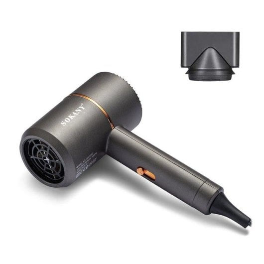 Dam Electronics Professioneller Haartrockner 1200W, 2 Geschwindigkeiten, 2 Temperaturstufen, Ionentechnologie, mit Konzentrator