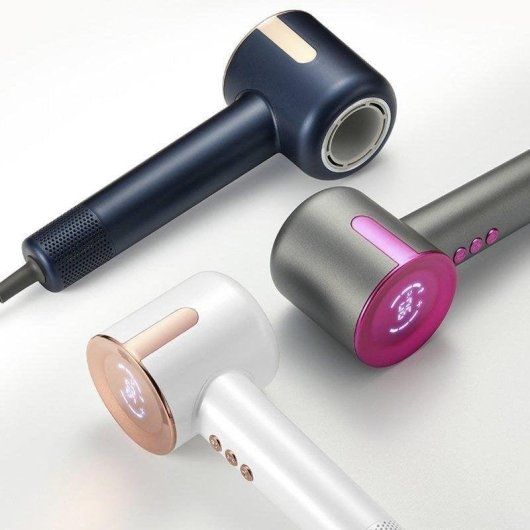 Phon Ionico Professionale Dam Electronics 1500W 4 Temperature 3 Velocità LED Testina Magnetica