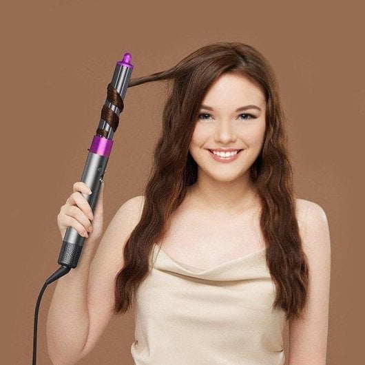 Cepillo de Aire Caliente Profesional 6 en 1 Dam Electronics, 1300W, Tecnología Airflow, 3 Velocidades y 6 Accesorios