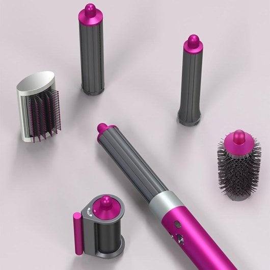 Dam Electronics Professionelle 6-in-1 Heißluftbürste mit Airflow-Technologie und 6 Wechselaufsätzen