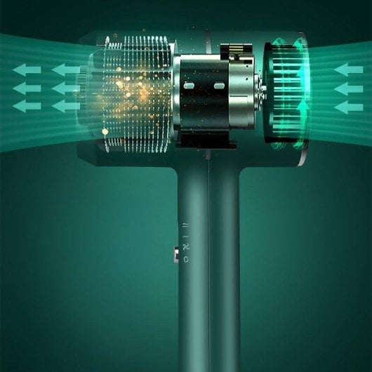 Dam Electronics Ionen-Haartrockner 800W mit blauer Feuchtigkeitslicht und 3 Geschwindigkeiten