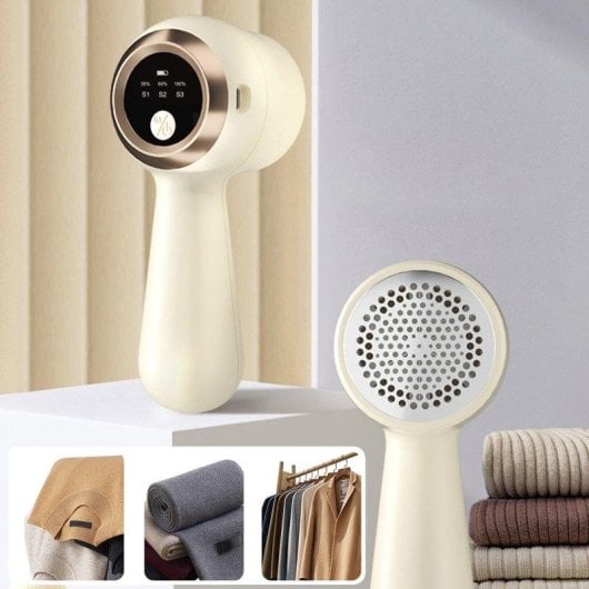 Dam Electronics Wiederaufladbarer Fusselentferner Kompakt Portabel Mit 6-Klingen-Design