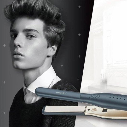 Prancha de Cabelo Cerâmica Profissional Dam Electronics 230ºC Memória de Calor Preto