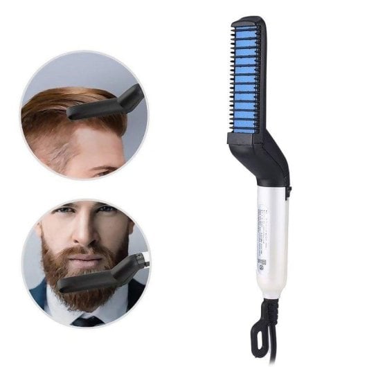 Dam Electronics Fer à Lisser pour Barbe et Cheveux 120°C Revêtement Céramique