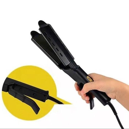 Turmalin-Glätteisen Dam Electronics Profi 220ºC 4 Temperaturstufen Anti-Frizz Schwarz