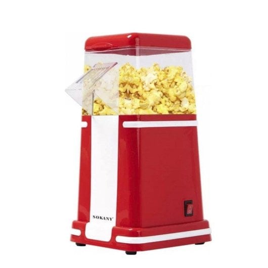 Dam Electronics Retro Elektro Popcornmaschine 1200W Heißluft Ohne Öl