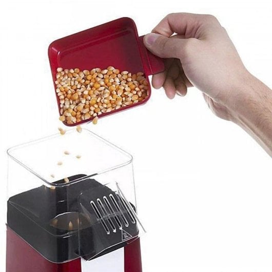 Dam Electronics Retro Elektro Popcornmaschine 1200W Heißluft Ohne Öl