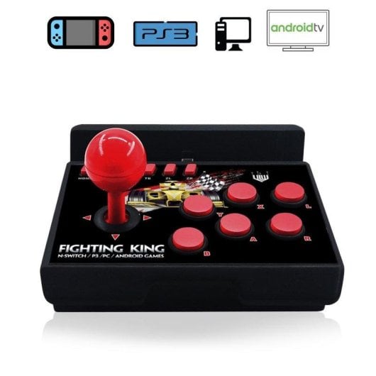 Dam Electronics Joystick NS-007 Contrôleur Gaming Arcade pour Nintendo Switch, PS3, PC et Android TV