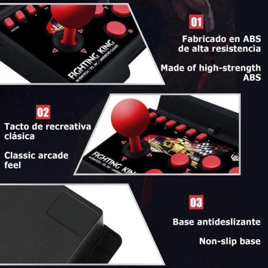 Dam Electronics Joystick NS-007 Contrôleur Gaming Arcade pour Nintendo Switch, PS3, PC et Android TV