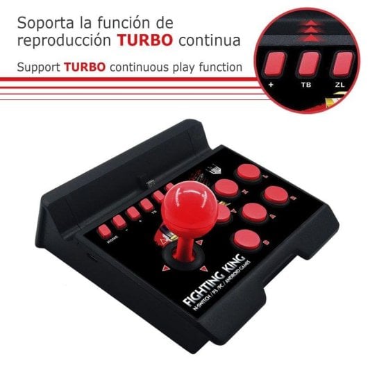 Dam Electronics Joystick NS-007 Contrôleur Gaming Arcade pour Nintendo Switch, PS3, PC et Android TV