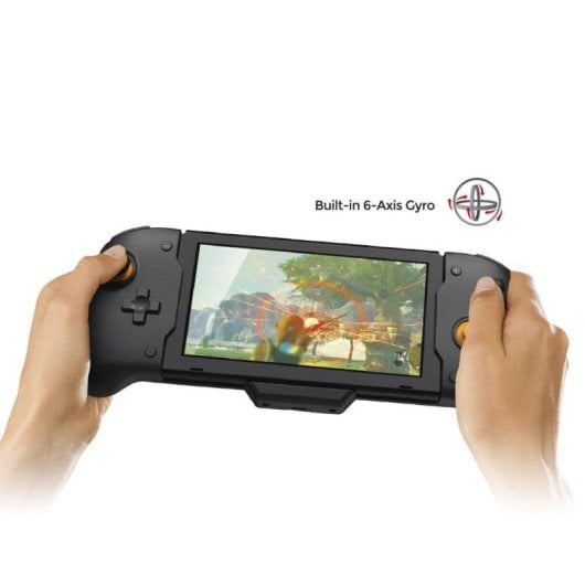Mando Grip compatible Nintendo Switch TNS-0160B1 avec vibrations, gyroscope, ergonomie améliorée et étui semi-rigide