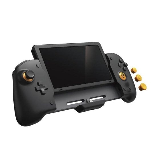 Mando Grip compatible Nintendo Switch TNS-0160B1 avec vibrations, gyroscope, ergonomie améliorée et étui semi-rigide