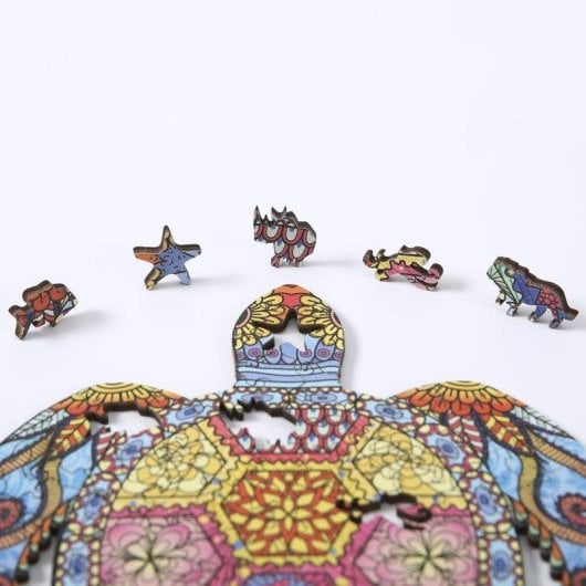 Dam Electronics Puzzle en bois DIY silhouette tortue A5 multicolore