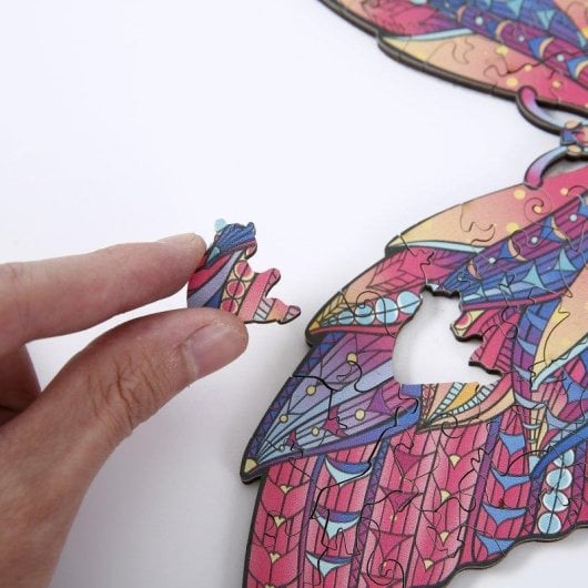 Puzzle en bois DIY Dam Electronics forme silhouette papillon A5