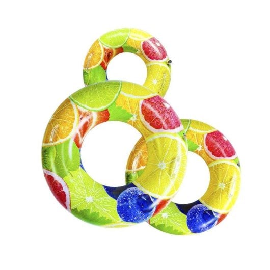 Dam Electronics Jeu de flotteurs ronds 3 tailles 60, 80 et 100cm PVC non toxique