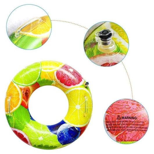 Dam Electronics Jeu de flotteurs ronds 3 tailles 60, 80 et 100cm PVC non toxique