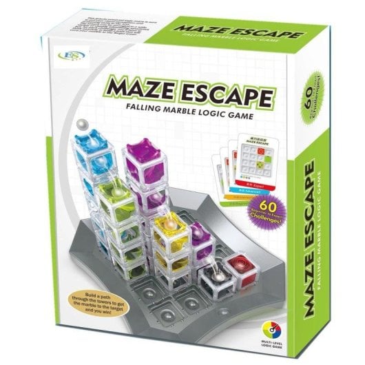 Maze Escape 3D Geschicklichkeits- und Intelligenzspiel, 60 Level, ab 3 Jahren, Dam Electronics