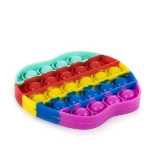 Juguete sensorial Bubble Pop It Manzana Multicolor de Silicona Dam Electronics