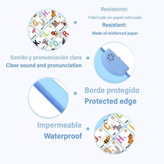 Abécédaire électronique interactif avec animaux et poster musical Dam Electronics