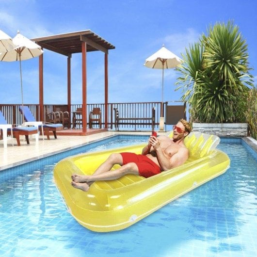 Dam Electronics Cama Flottante Carrée 180x120cm Matelas Gonflable Piscine