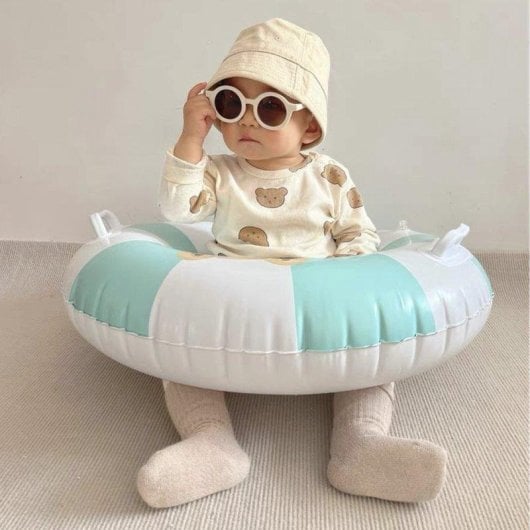 Dam Electronics Aufblasbarer Kinder-Schwimmring mit Griffen, 60 cm