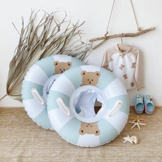 Dam Electronics Aufblasbarer Kinder-Schwimmring mit Griffen, 60 cm