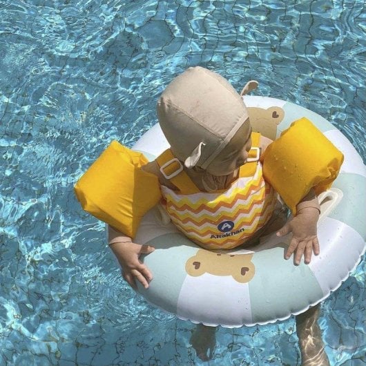 Dam Electronics Aufblasbarer Kinder-Schwimmring mit Griffen, 60 cm