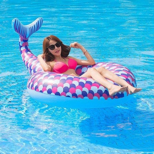 Flotador de Piscina Cola de Sirena Dam Electronics 170x120cm PVC