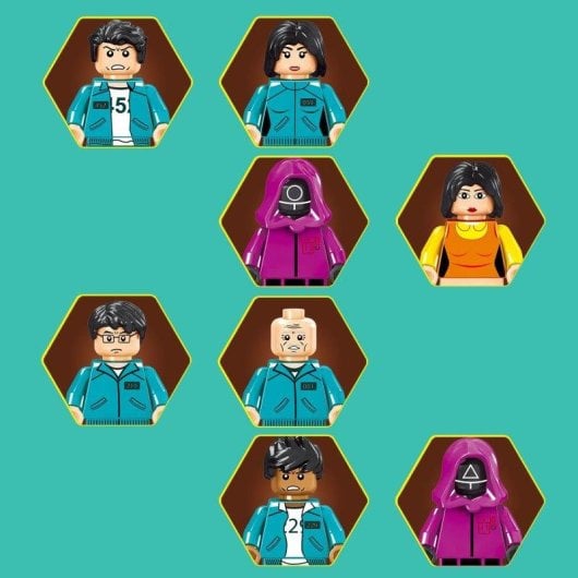 Expositor 8 Uds. Squid Jeu de Blocs de Construction 84 à 88 Pièces Compatibles 4 Modèles Dam Electronics