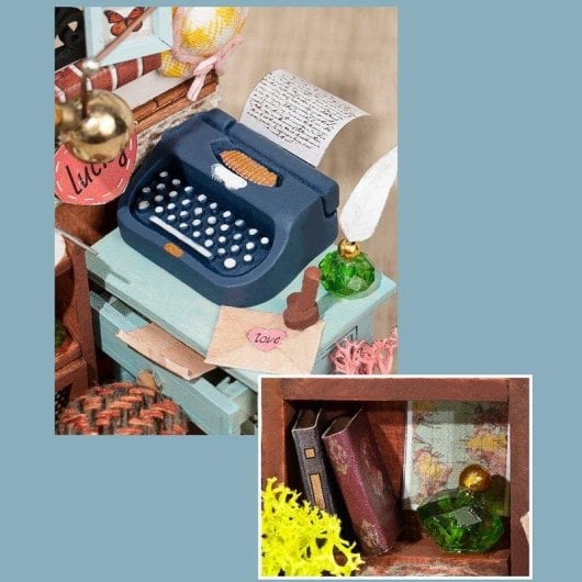 Dam Electronics Record Mood (étude) Maison de poupées kit en bois à peindre et assembler 57 pièces