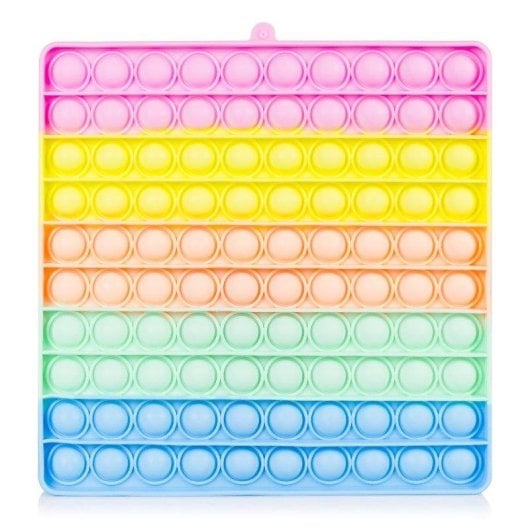 Dam Electronics Bubble Pop It 20cm Quadrat Multicolor Sensory Spielzeug Silikon