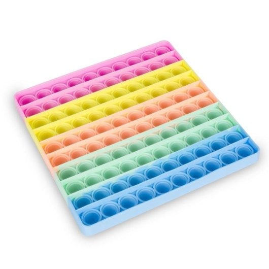 Dam Electronics Bubble Pop It 20cm Quadrat Multicolor Sensory Spielzeug Silikon