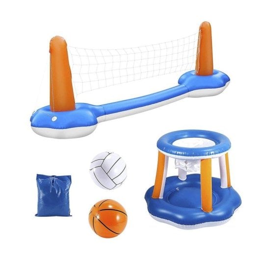 Jeu de structures gonflables volley-ball et basket pour piscine et extérieur Dam Electronics
