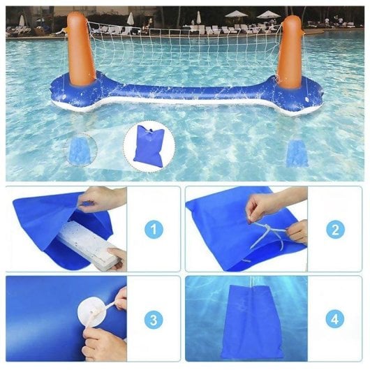 Jeu de structures gonflables volley-ball et basket pour piscine et extérieur Dam Electronics