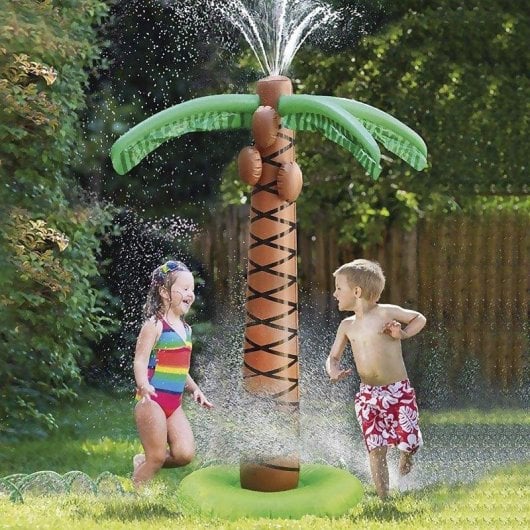 Dam Electronics Aufblasbare Palme mit Wassersprinkler 160 x 90 cm