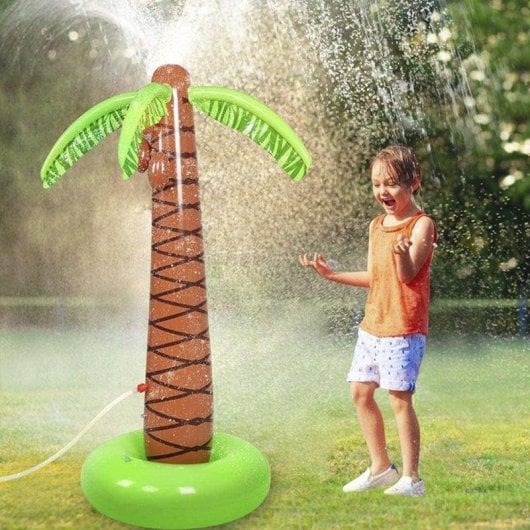 Dam Electronics Aufblasbare Palme mit Wassersprinkler 160 x 90 cm