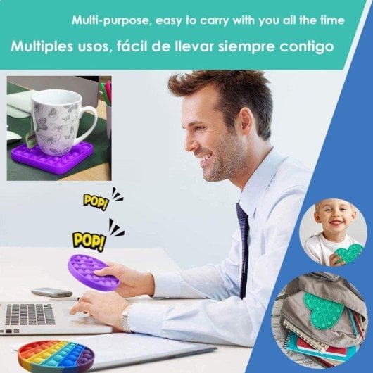 Dam Electronics Bubble Pop It Jouet Sensoriel Antistress Silicone Arbre de Noël