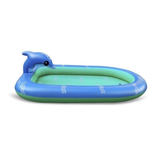 Dam Electronics Kinder Splash Pad mit Delfin und seitlichen Wasserstrahlen 170x110cm