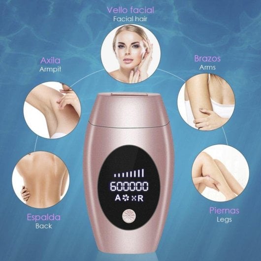 Depiladora IPL Dam Electronics A110 Luz Pulsada Cuarzo 600000 Pulsos 8 Niveles Full Body