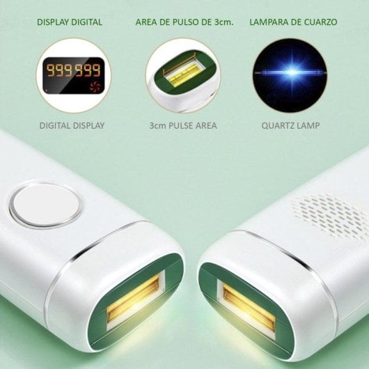 Depiladora de Luz Pulsada T8 Dam Electronics IPL 500000 flashes 18W Pantalla LED