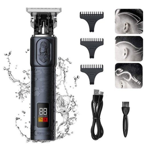 Haarschneider Dam Electronics JM-711 Kabellos 90min 3 Längen Metall LED