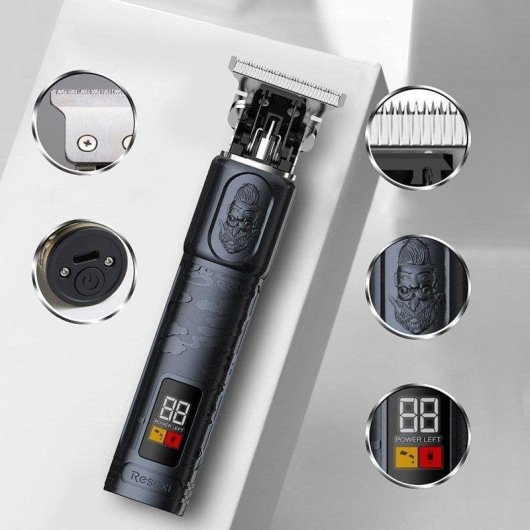 Haarschneider Dam Electronics JM-711 Kabellos 90min 3 Längen Metall LED